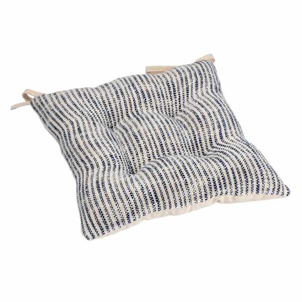 at home Farmhouse Navy Stripe Dining Chair Cushion