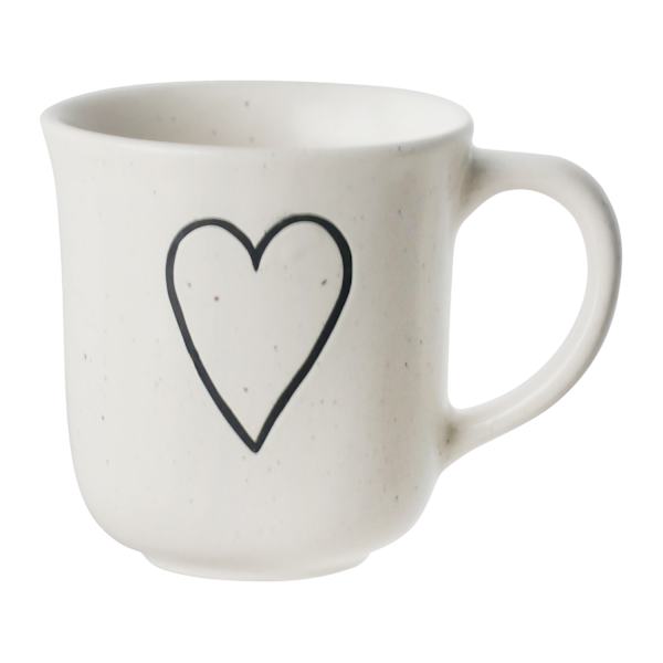 at home Farmhouse Speckled Heart Stoneware Mug