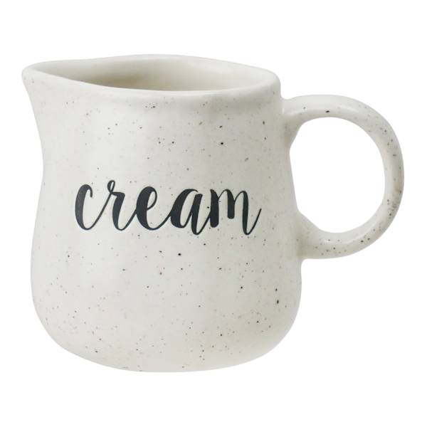 at home Farmhouse Speckled Stoneware Cream Jar