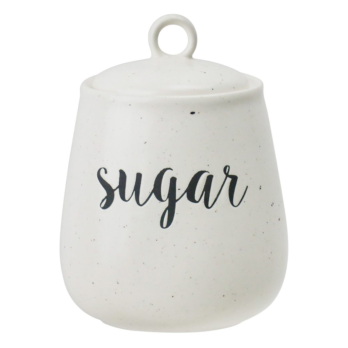 At Home Farmhouse Speckled Stoneware Sugar Jar