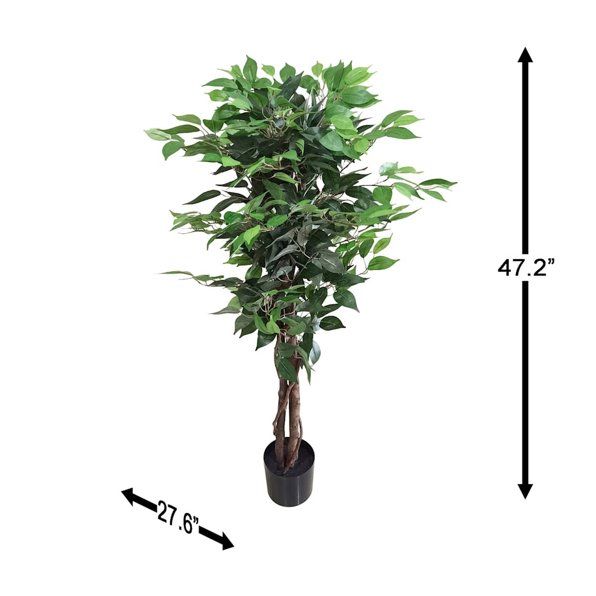 At Home Ficus Tree In Black Pot 4'