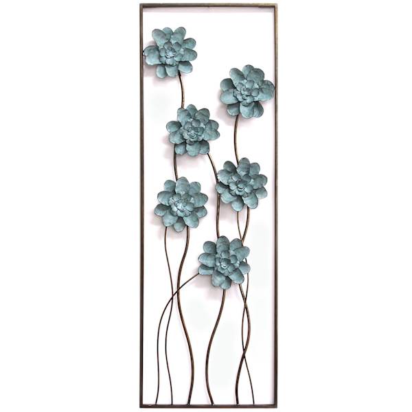 at home Flower Panel Wall Art 12x35