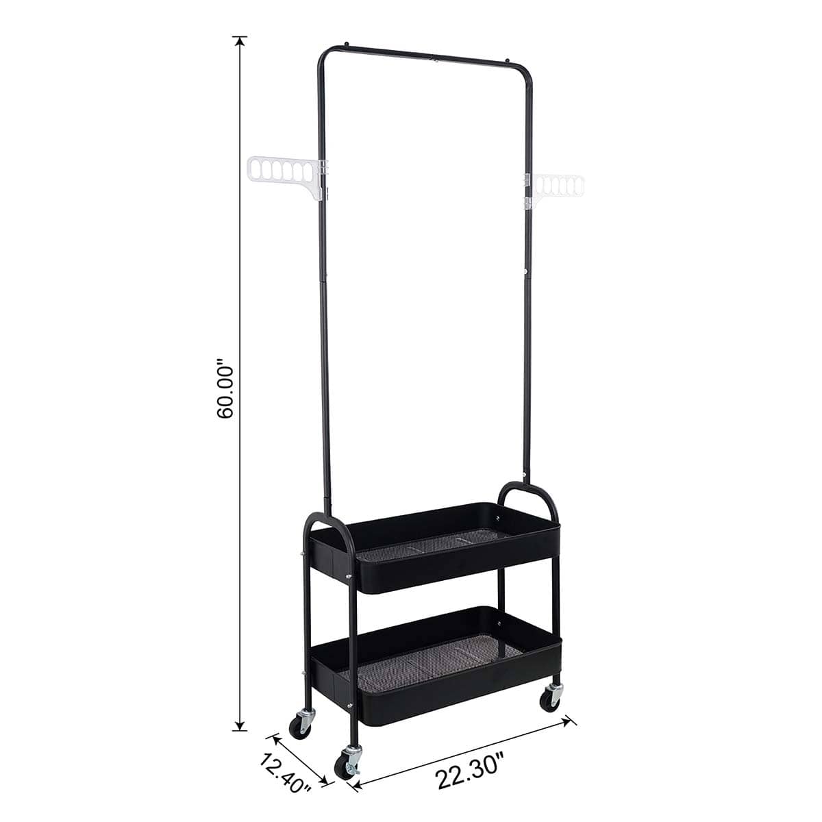 At Home Garment Rack With Stoarge Shelves