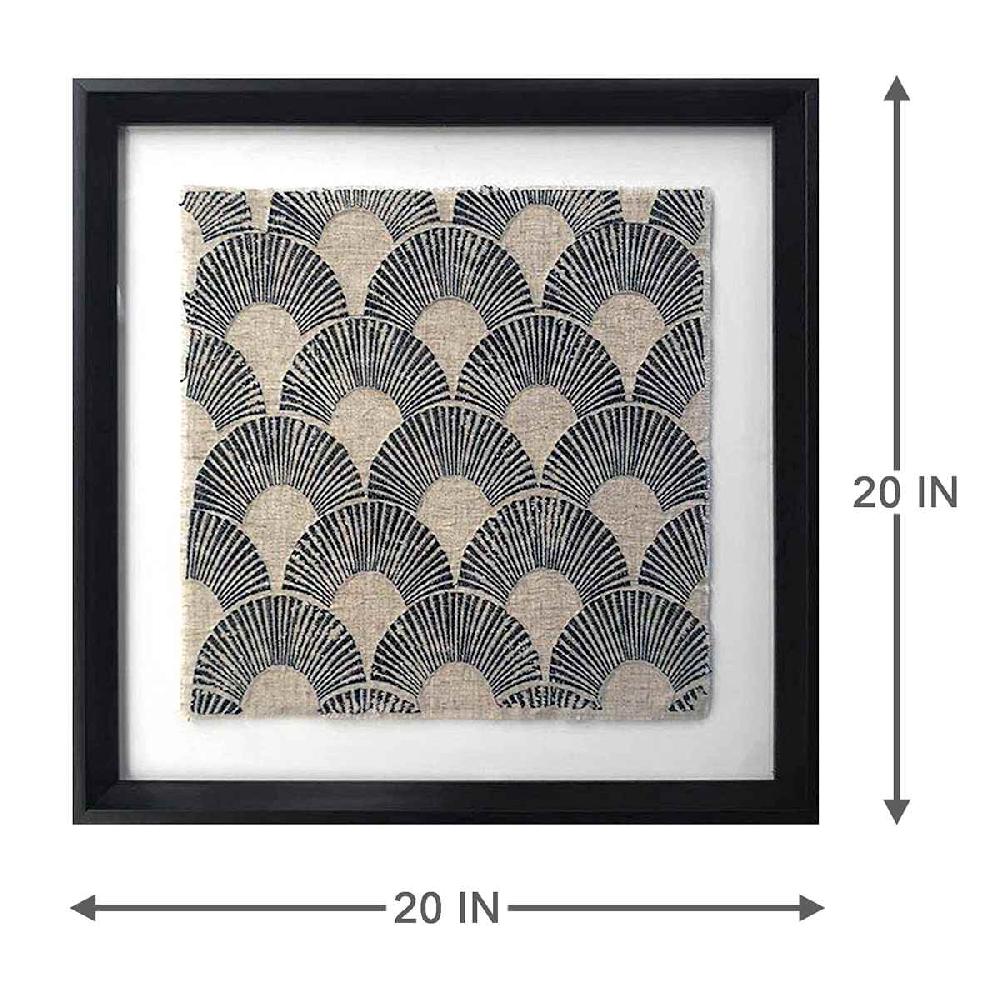 At Home Glass Framed Embroidered Wall Art 19"