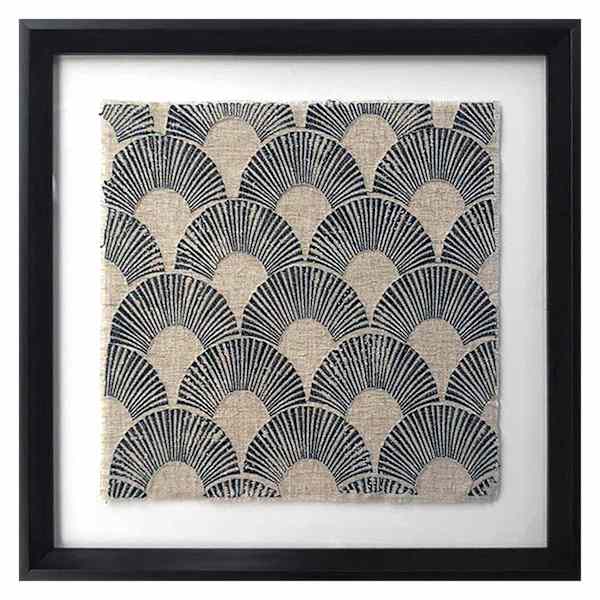 at home Glass Framed Embroidered Wall Art 19"