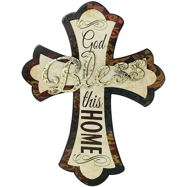 at home God Bless This Home Wall Cross 9x12