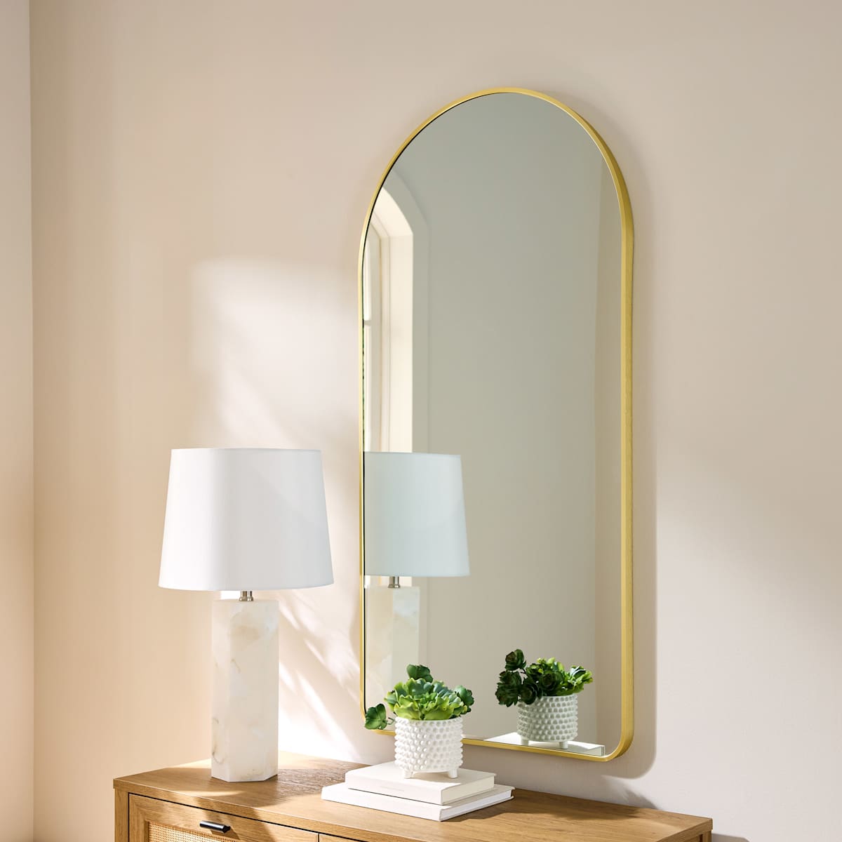 At Home Gold Arch Leaner Mirror 24x48
