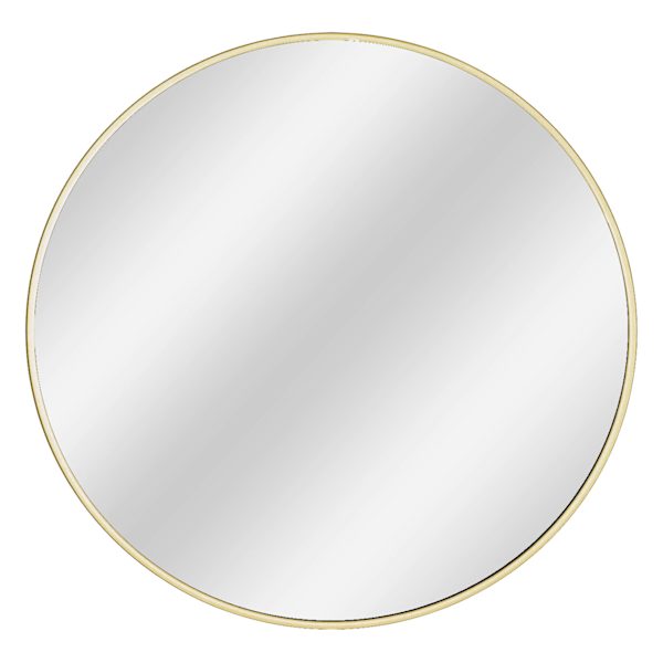 at home Gold Metal Gallery Round Wall Mirror 42"