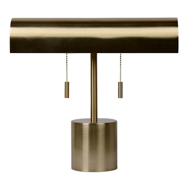 at home Gold Metal Pull Switch Desk Lamp 13In