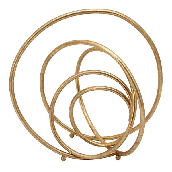 at home Gold Metal Spiral Ring Decor 11"