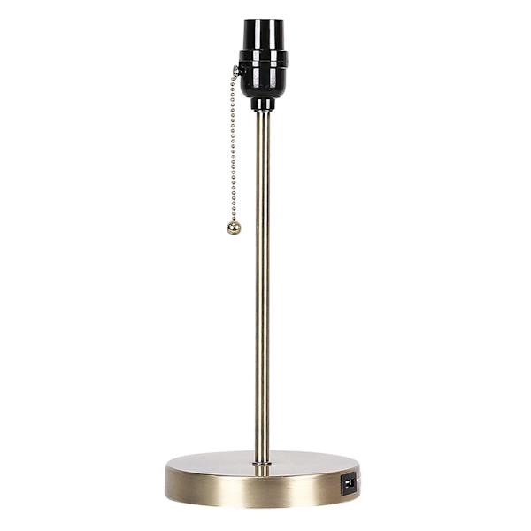 at home Gold Metal Task Lamp Base with USB Port 14"
