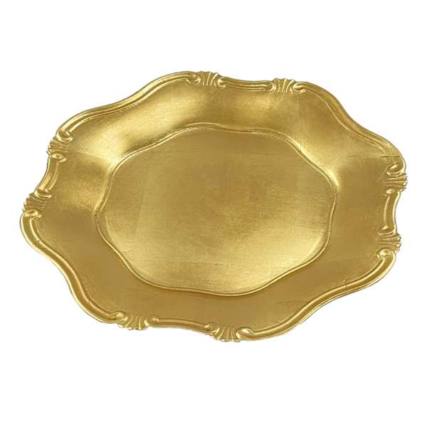at home Gold Scalloped Charger Plate 13"