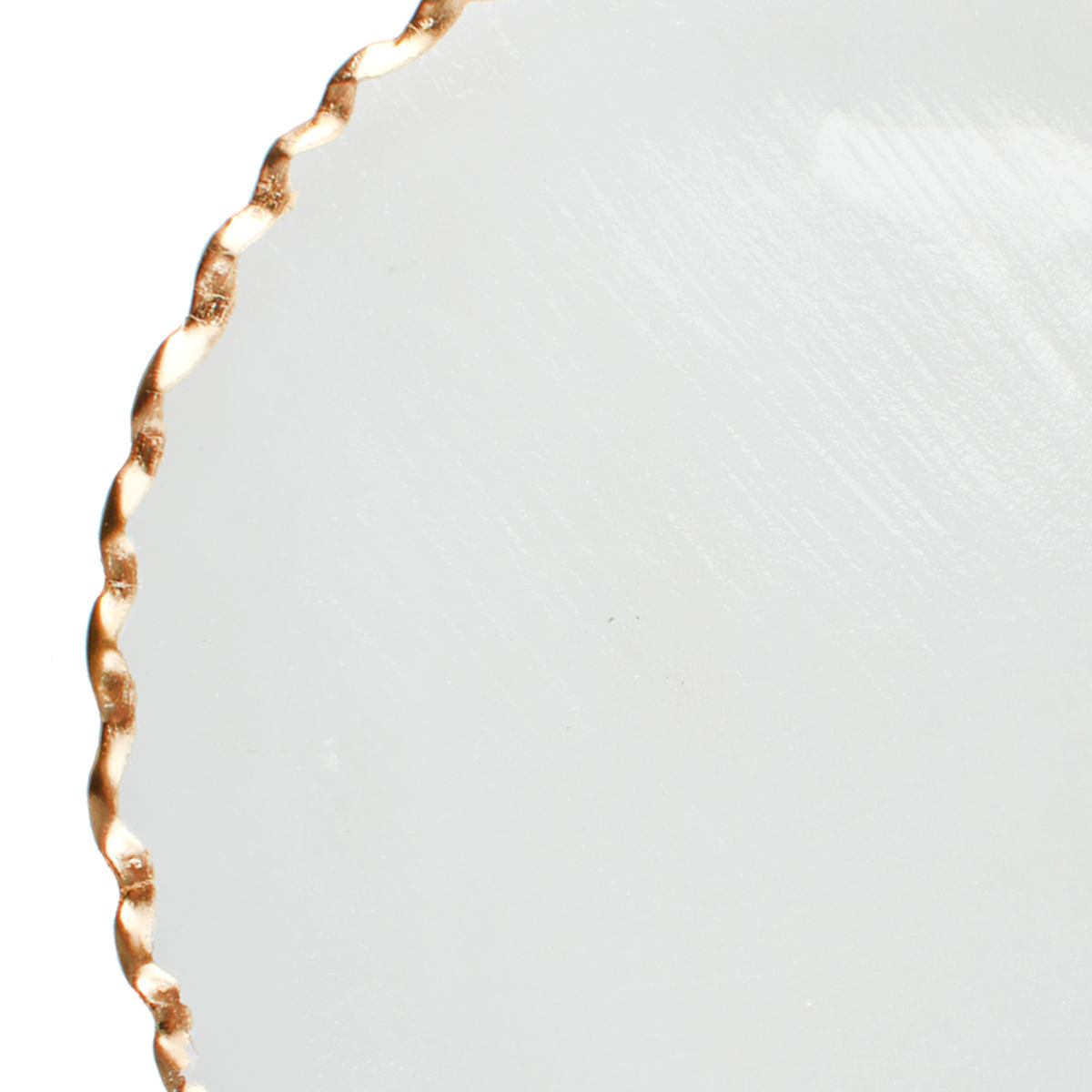 At Home Gold Scalloped Rim Glass Charger Plate