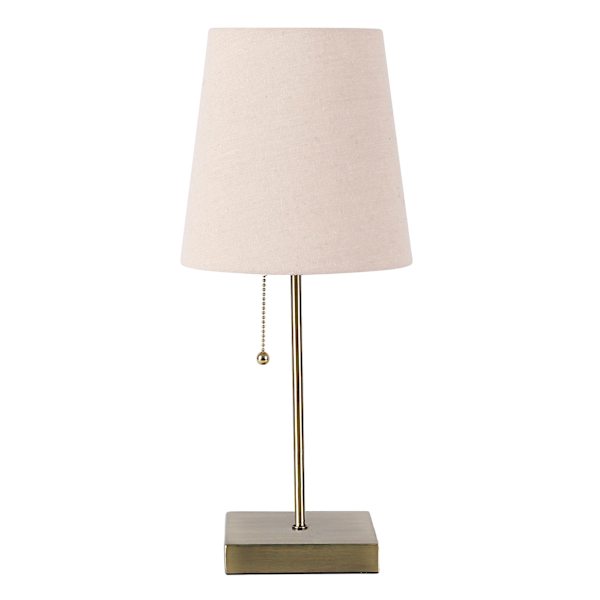 at home Gold Stick Small Table Lamp with Shade 18"