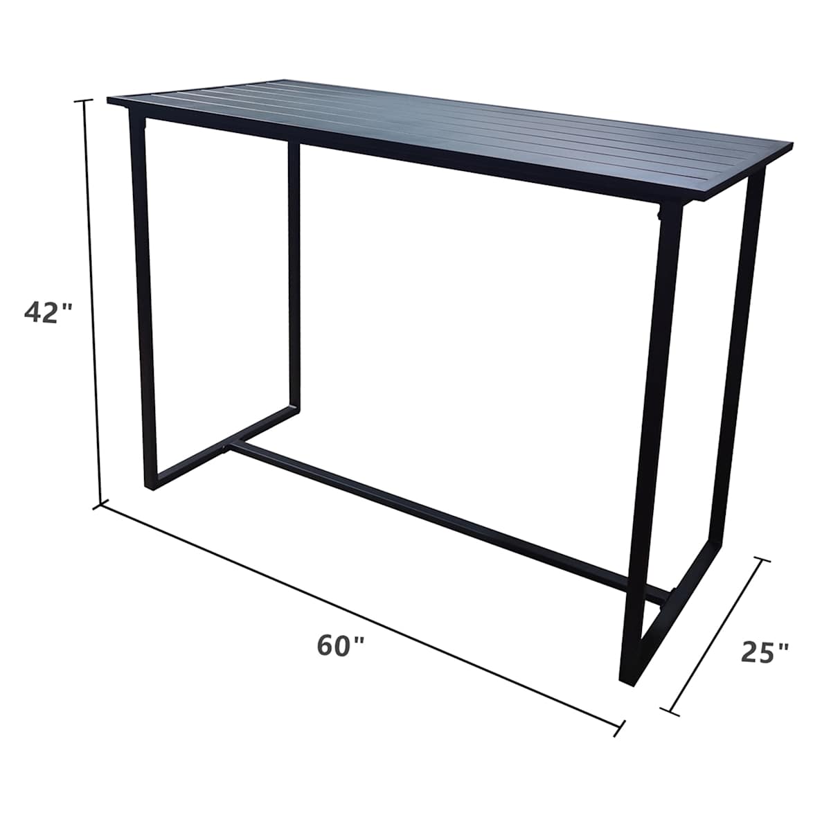 At Home Grammercy Patio Bar Table Black
