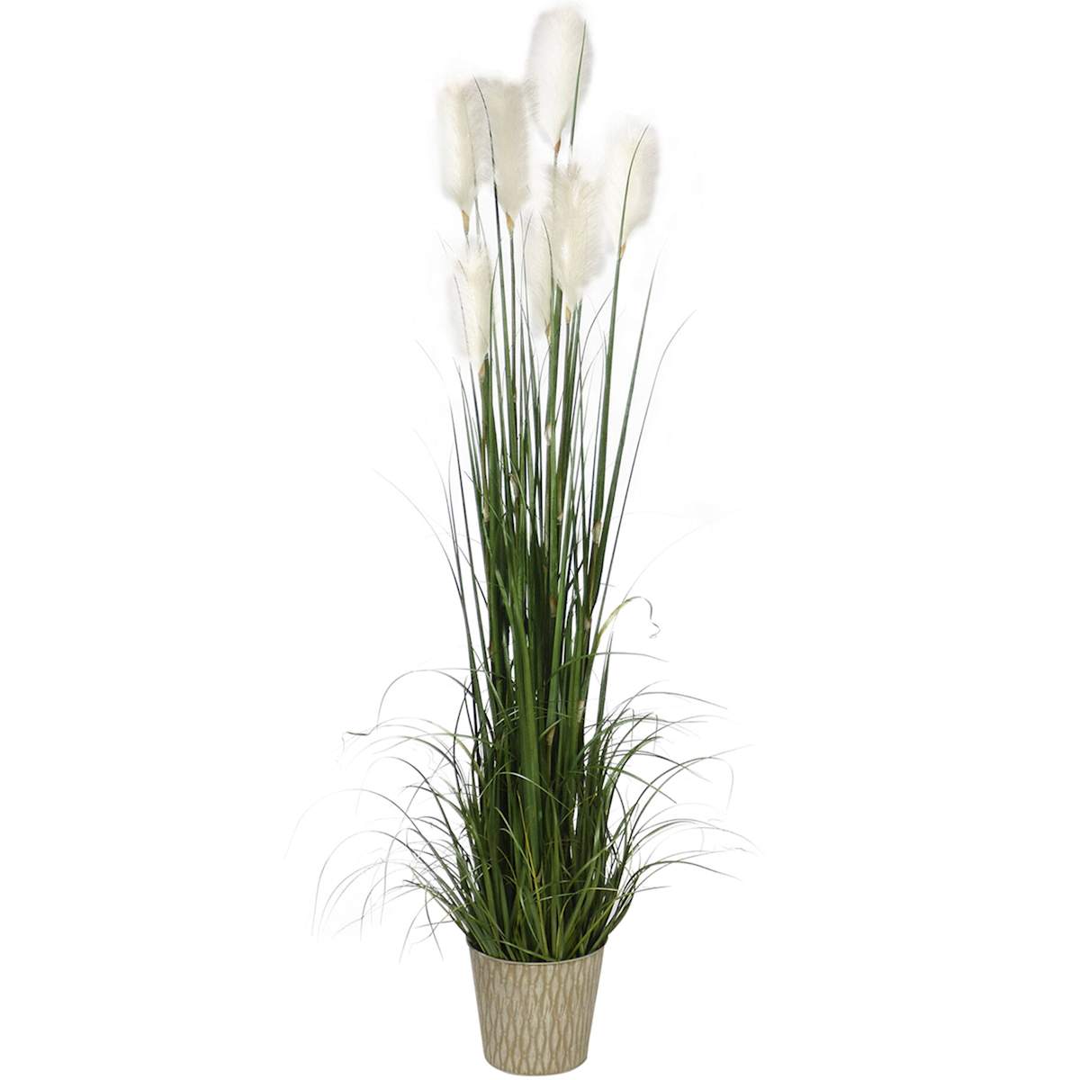 At Home Green Grass Bundle With Metal Planter 72.5"