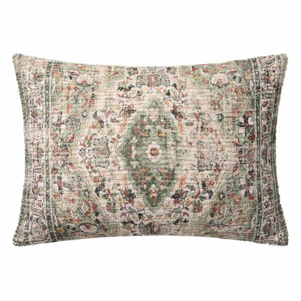 at home Green Printed Throw Pillow 14x20
