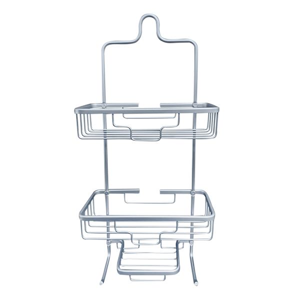 at home Grey Aluminum Shower Caddy 23"