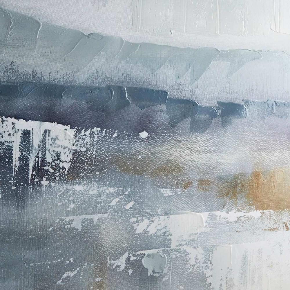 At Home Grey & Black Abstract Canvas Wall Art 60x40