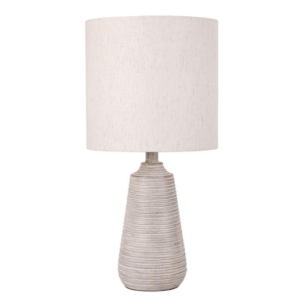 at home Grey Small Table Lamp with Shade 21.5"