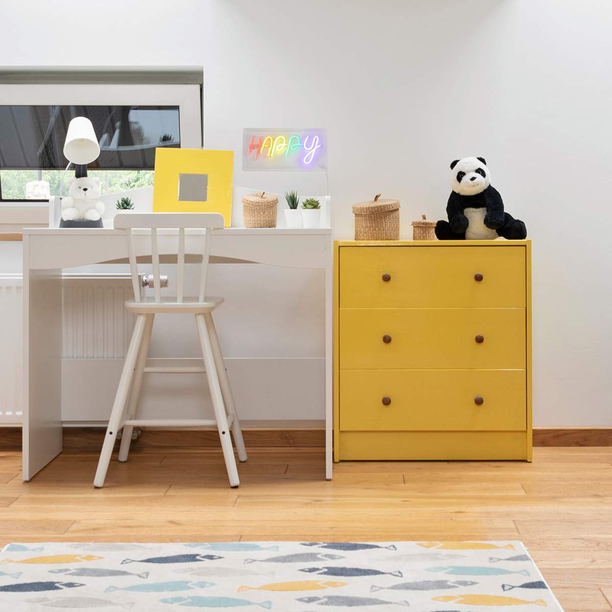 At Home Grey Wooden Storage Crate Medium