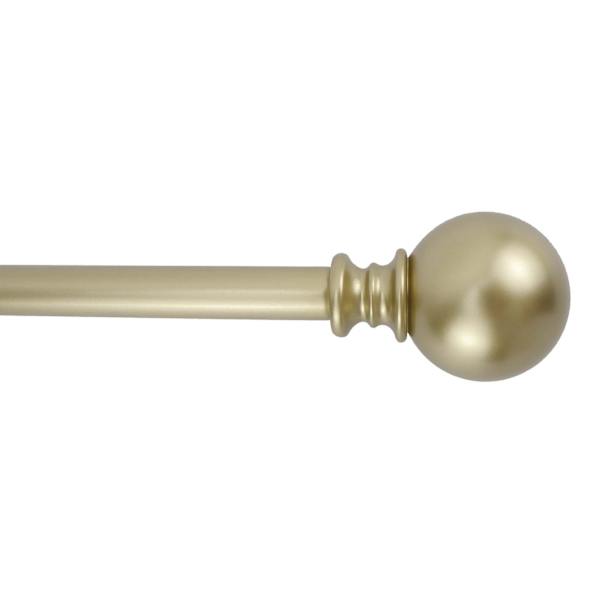 at home Gunner 5/8" Brass Curtain Rod 48-84"