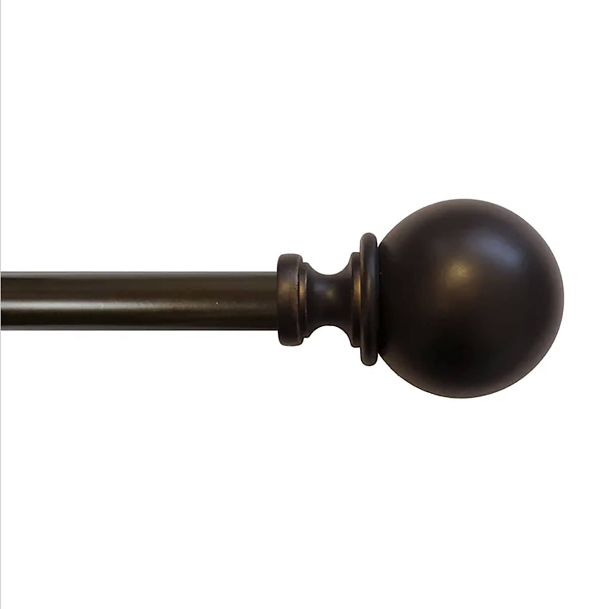 At Home Gwen 3/4" Bronze Ball Curtain Rod 84-120"