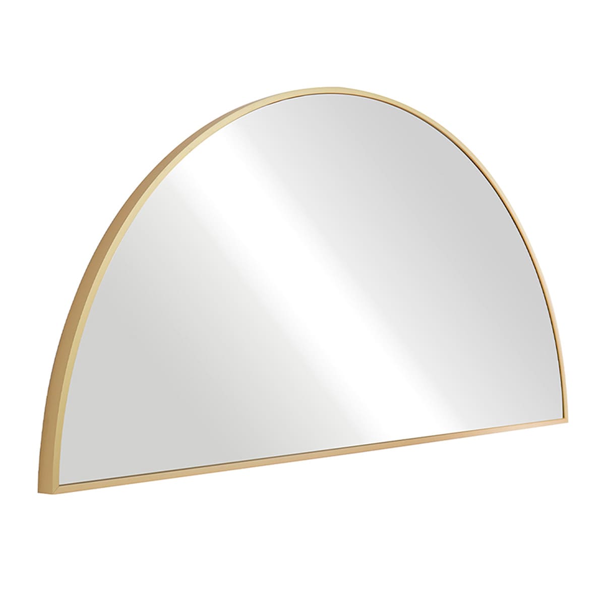 At Home Half Moon Gold Wall Mirror 18x36