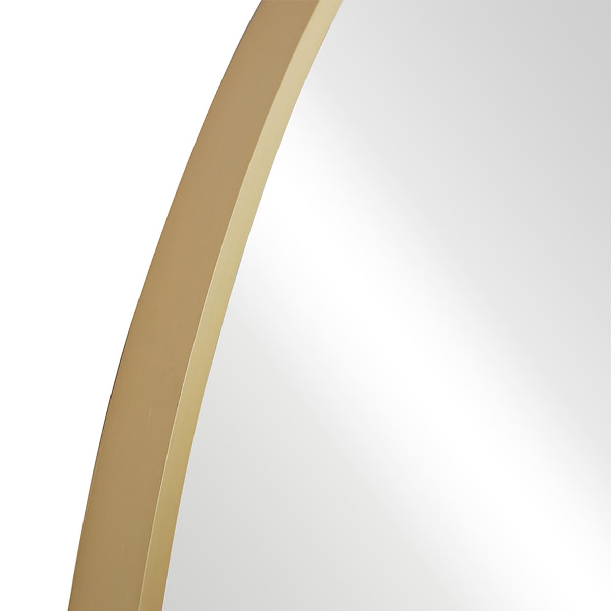 At Home Half Moon Gold Wall Mirror 18x36