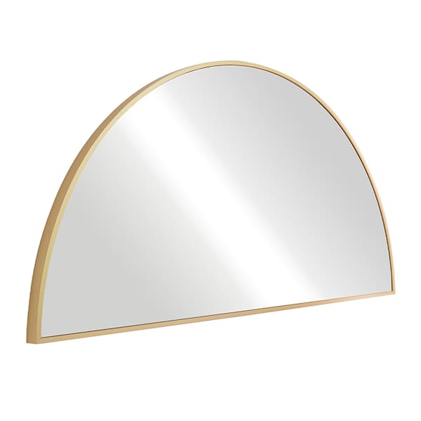 at home Half Moon Gold Wall Mirror 18x36