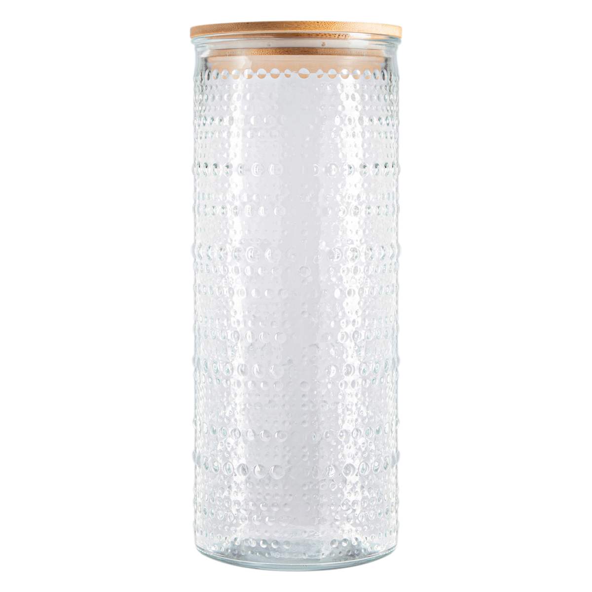 At Home Halo Clear Canister With Bamboo Lid 91oz