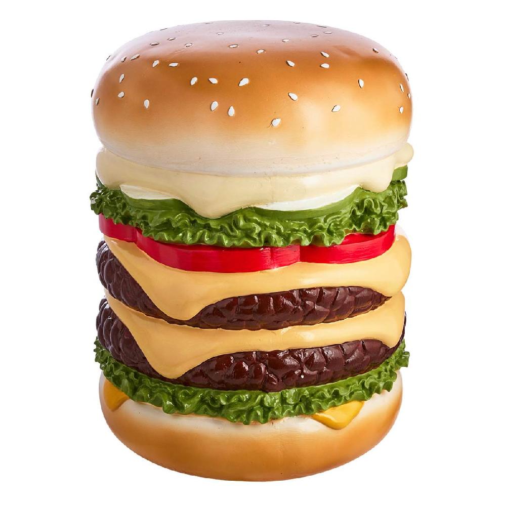 At Home Hamburger Outdoor Garden Statue 18"