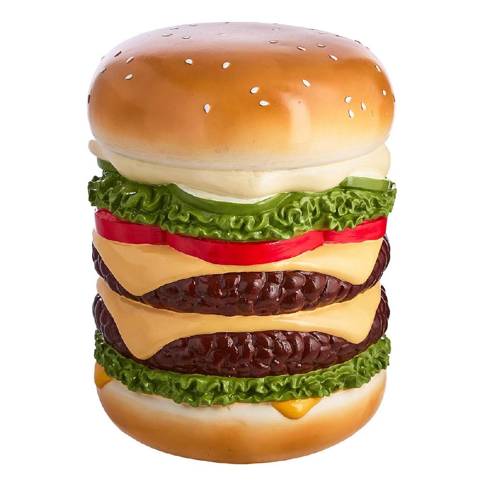 At Home Hamburger Outdoor Garden Statue 18"