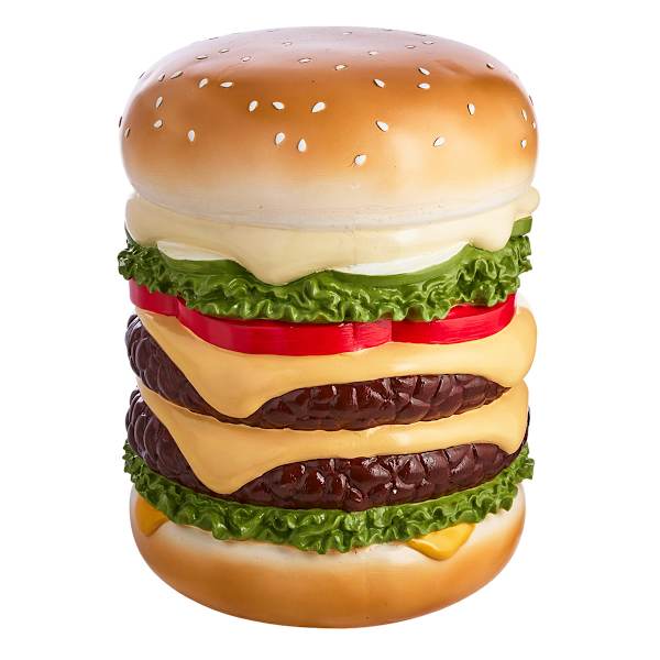 at home Hamburger Outdoor Garden Statue 18"