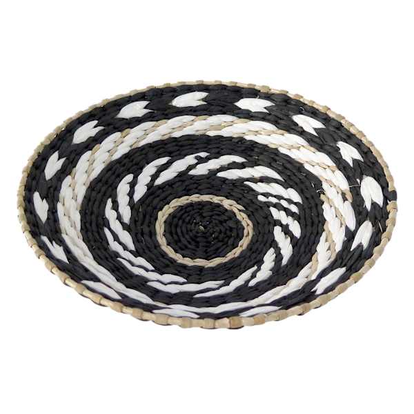 at home Handwoven Rattan Round Wall Basket 14"