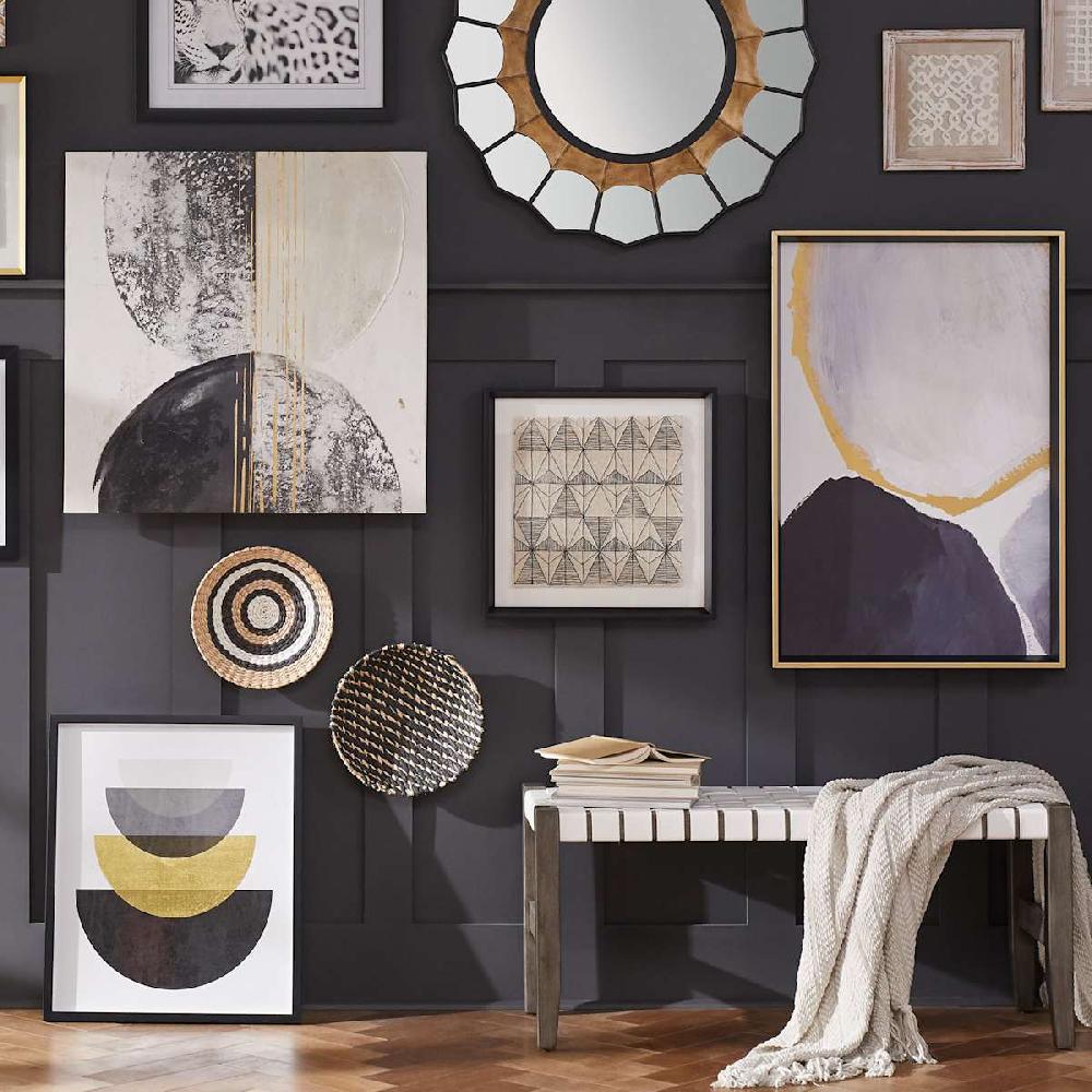 At Home Handwoven Round Wall Basket 12"