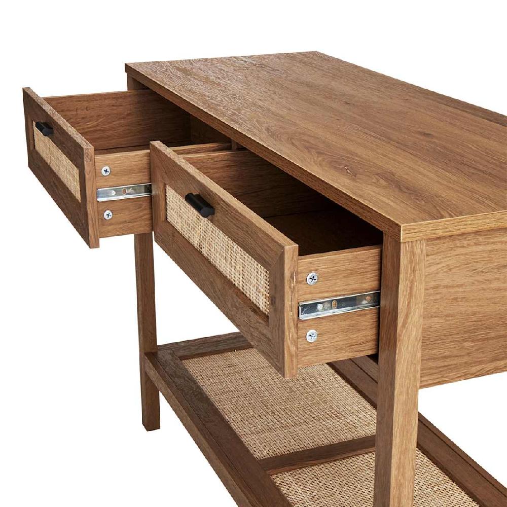 At Home Hazel Wooden Console Table Brown