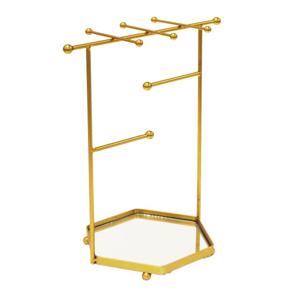at home Hexa French Gold Jewelry Stand