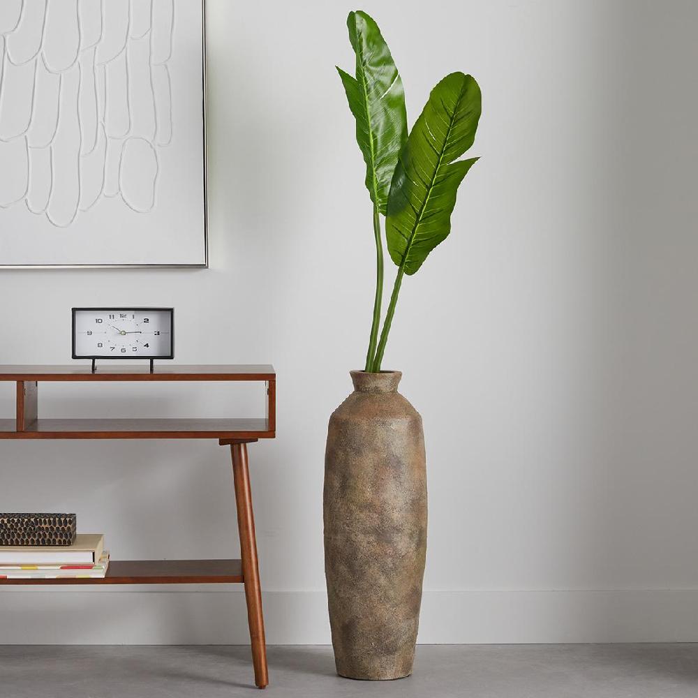 At Home Honeybloom Brown Ceramic Oversized Vase 30"