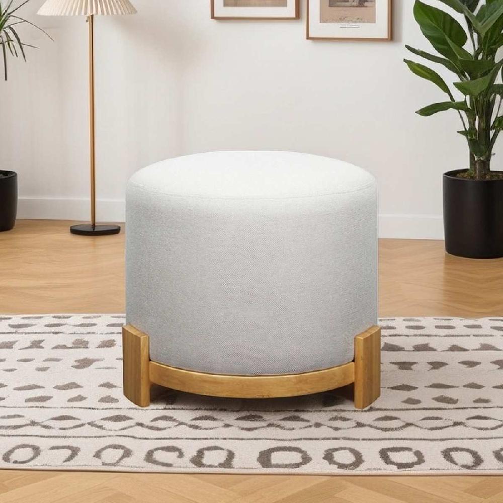 At Home Huck Ottoman Taupe