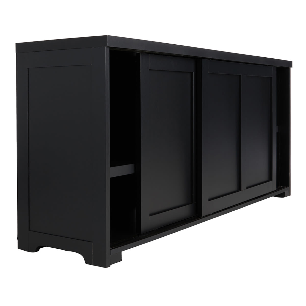 At Home Huxley Wooden Media Cabinet Black