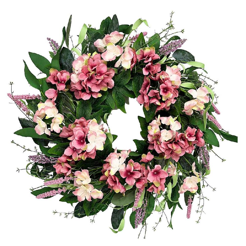 At Home Hydrangea Wreath 24"