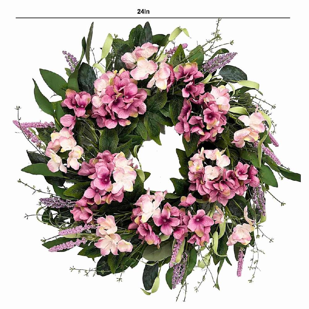 At Home Hydrangea Wreath 24"