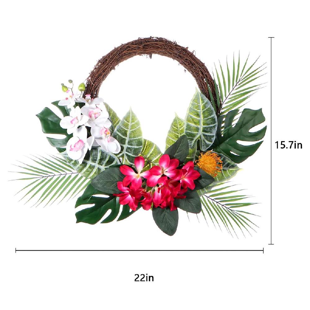 At Home Hylaea Plants Half Wreath 22"
