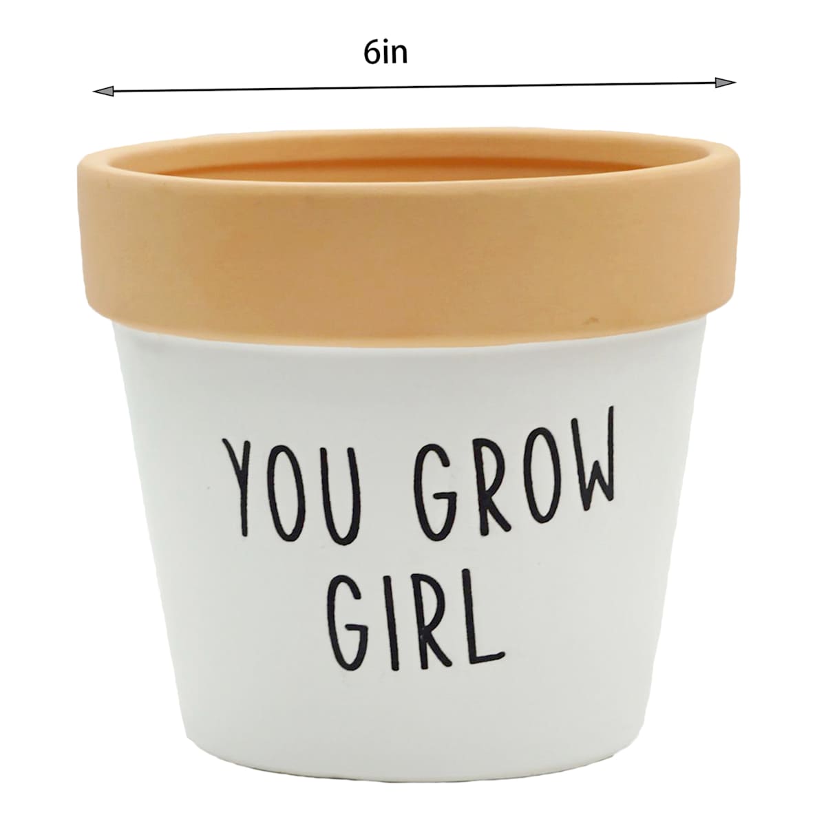 At Home Indoor Crazy Plant Lady Ceramic Planter 5"