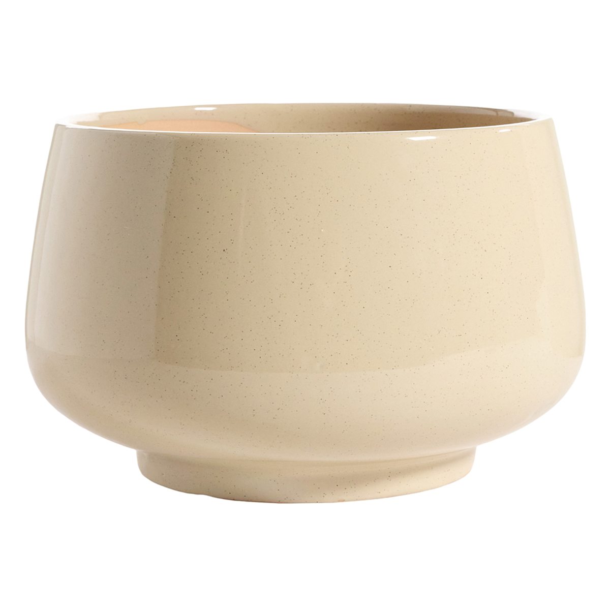 At Home Indoor Ivy Beige Ceramic Planter Large