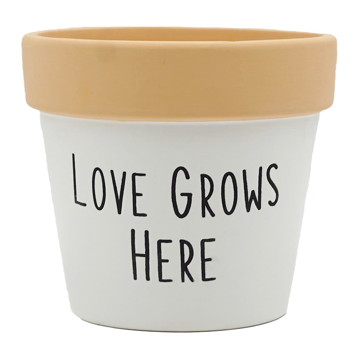 At Home Indoor Love Grows Here Ceramic Planter 5"