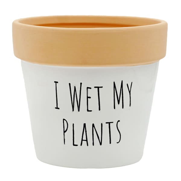 at home Indoor Wet My Plants Ceramic Planter 5"