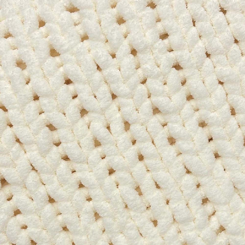 At Home Ivory Chunky Knit Throw Blanket 50x60