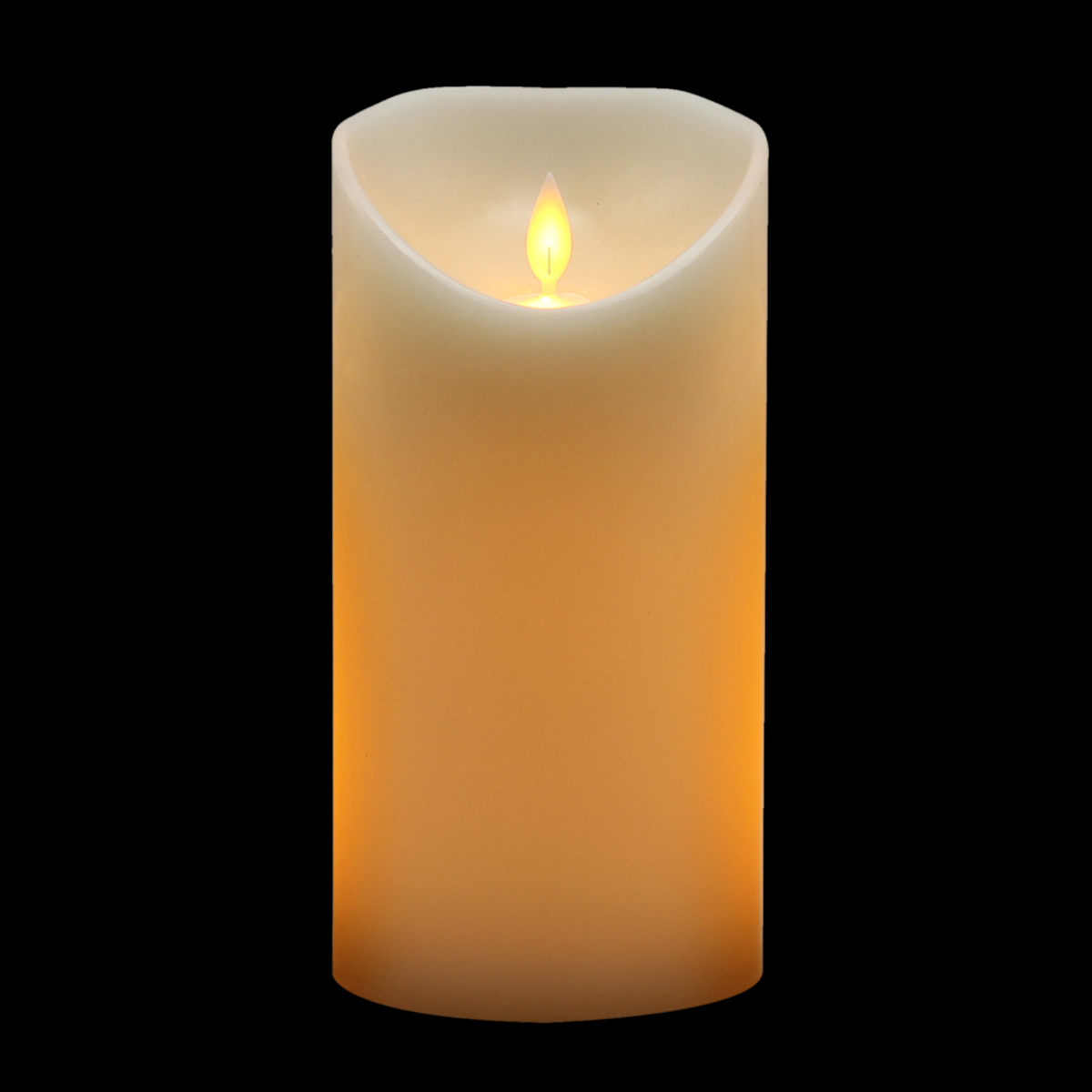 At Home Ivory LED Pillar Candle 4x8